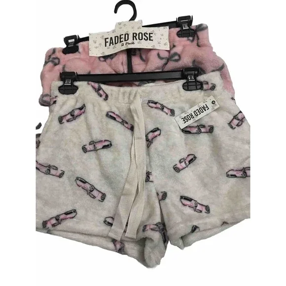 Fade Rose Women’s  Pajamas Shorts Size M Pink/ Ivory Color Intimate  Sleepwear - Picture 5 of 13